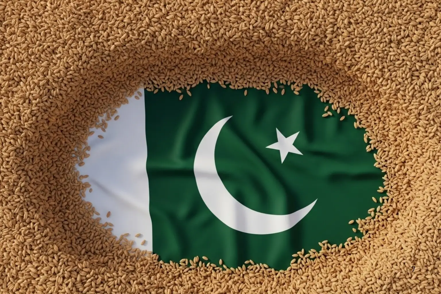 Closeup of clean wheat grains used in Pakistan wheat price markets