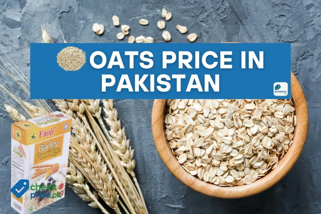 A variety of oats packs on a store shelf showing current oats price in Pakistan